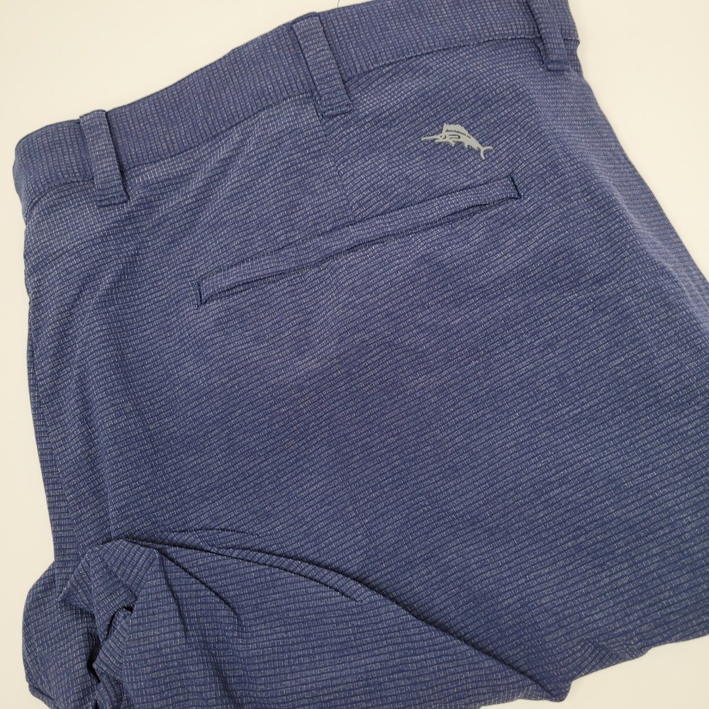 Tommy Bahama Chip Shot Shorts Mens 46 Blue Excellent Performance Golf Textured